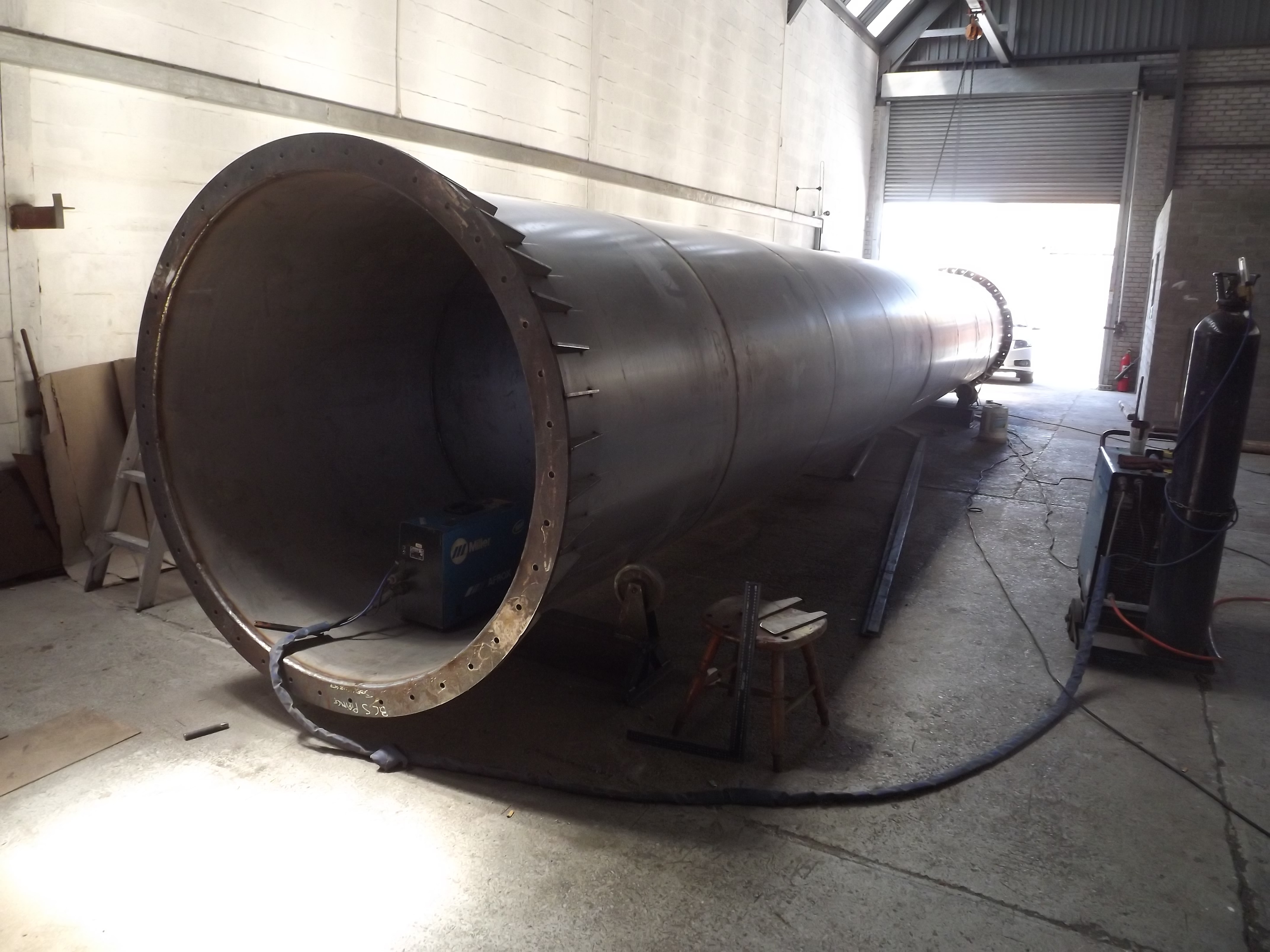 New smoke stack for SAB, Caledon 1